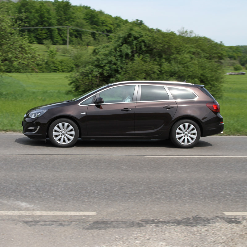 The Opel Astra in race mode read more